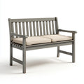 Panca da ingresso 2 posti grigio 120 x 65 x 90 cm in legno massello con cuscini rettangolari