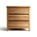 Comodino cassettiera 3 cassetti in rovere naturale rettangolare 70 x 40 x 75 cm